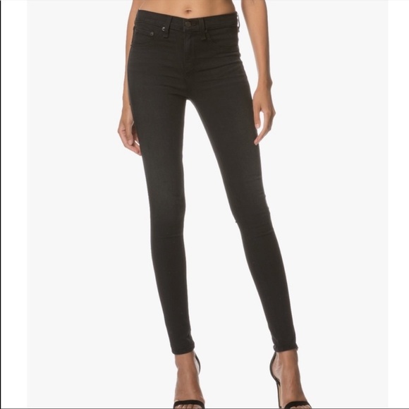 rag & bone JEAN legging 25 - 0 - 2 Black Super Stretch zip fly mid-rise - Picture 2 of 10